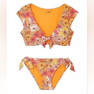 Adore Me Floral Bikini - Orange and Pink